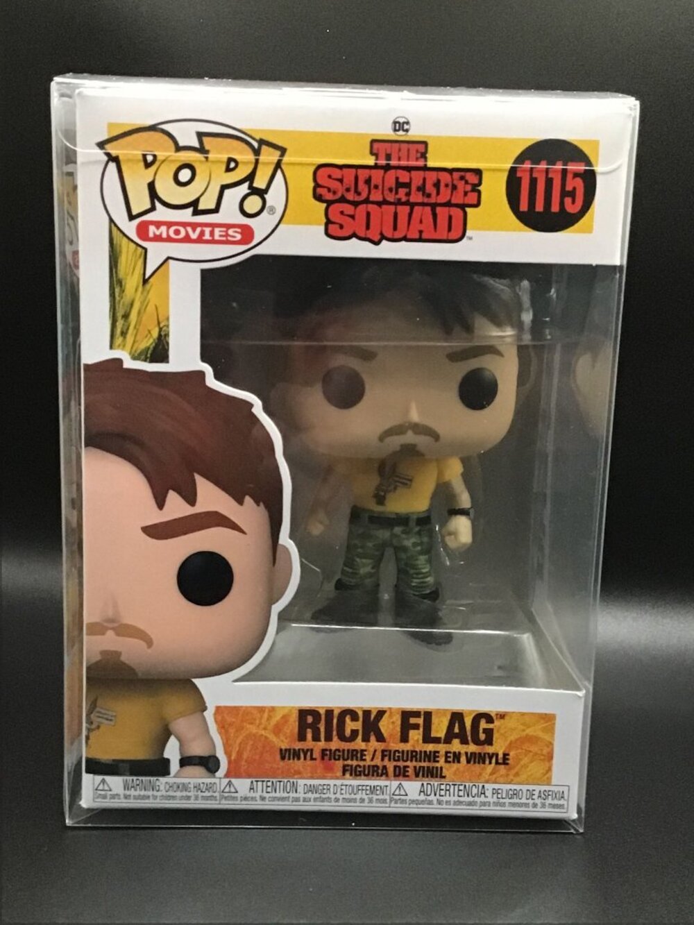 Funko Pop Vinyl DC Comics Suicide Squad Rick Flag #1115 Figure w/Pop Protector